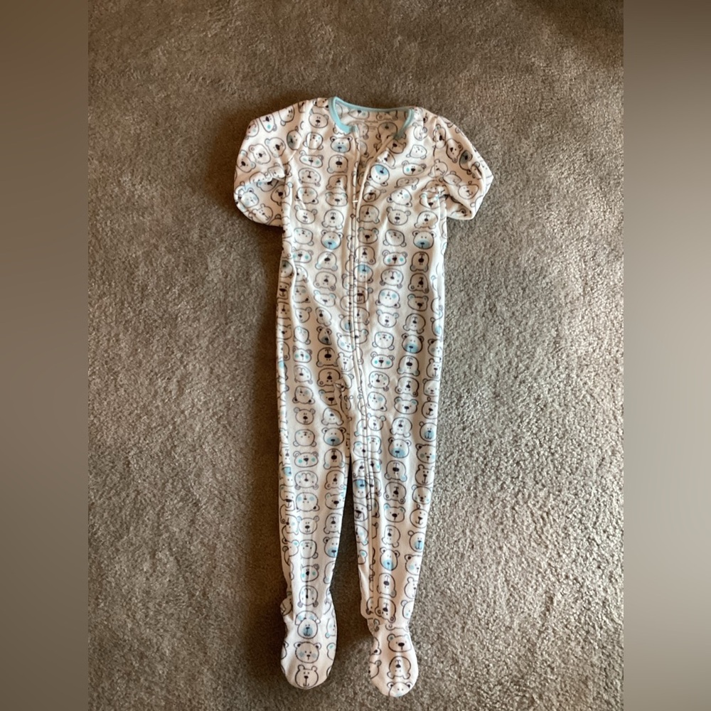 Absorba Light Blue and Gray Footie Pajamas - NEW